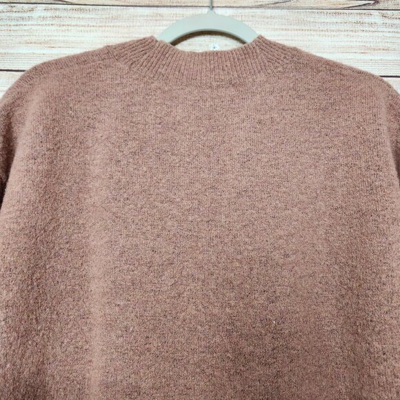 Madewell Women's Small Wool Blend Round Neck Wide Sleeve Oversized Sweater - Picture 10 of 14